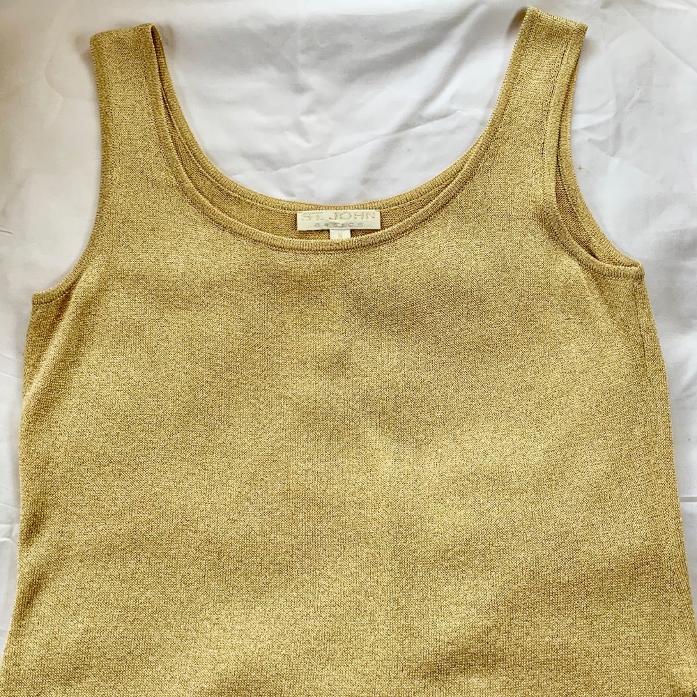 St. John Basics Sleeveless Knit Top, Sz M